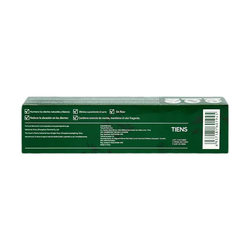 TIENS Orecare Chinese Herbal – Pasta Dental Sin Flúor con Hierbas Orientales y Menta (135 g) - Imagen 4